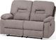 Beliani Sofa rozkładana 2-osobowa beżowoszara BERGEN 1