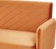Beliani Sofa rozkładana welurowa pomarańczowa SENJA 5