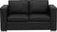 Beliani Sofa 2-osobowa czarna HELSINKI 1
