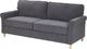 Beliani Sofa 3-osobowa welurowa szara RONNEBY 2