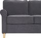 Beliani Sofa 3-osobowa welurowa szara RONNEBY 4