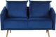 Beliani Sofa 2-osobowa welurowa niebieska MAURA 1