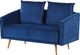 Beliani Sofa 2-osobowa welurowa niebieska MAURA 2