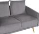 Beliani Sofa 2-osobowa welurowa szara MAURA 4