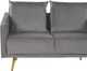 Beliani Sofa 2-osobowa welurowa szara MAURA 5