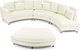 Beliani Sofa półokrągła 7-osobowa skórzana modułowa beżowa ROTUNDE 1