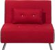 Beliani Sofa rozkładana czerwona FARRIS 1