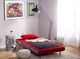 Beliani Sofa rozkładana czerwona FARRIS 2