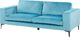 Beliani Sofa 3-osobowa welurowa niebieska VADSTENA 2