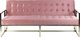 Beliani Sofa rozkładana welurowa różowa MARSTAL 1