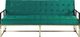 Beliani Sofa rozkładana welurowa zielona MARSTAL 1