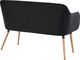 Beliani Sofa 2-osobowa welurowa czarna TABY 2