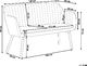 Beliani Sofa 2-osobowa welurowa czarna TABY 6