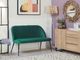 Beliani Sofa 2-osobowa welurowa zielona OSBY 2