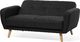 Beliani Sofa rozkładana 2-osobowa czarna FLORLI 4