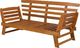Beliani Sofa ogrodowa drewniana jasna z regulowanymi podłokietnikami PORTICI 5