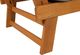Beliani Sofa ogrodowa drewniana jasna z regulowanymi podłokietnikami PORTICI 6