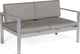 Beliani Sofa ogrodowa 2-osobowa ciemnoszara SALERNO 1
