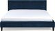 Beliani Łóżko welurowe 160 x 200 cm niebieskie FITOU 2