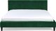 Beliani Łóżko welurowe 160 x 200 cm zielone FITOU 3