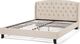 Beliani Łóżko tapicerowane 160 x 200 cm beżowe BORDEAUX 6