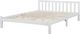 Beliani Łóżko drewniane 180 x 200 cm białe FLORAC 4