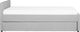 Beliani Łóżko wysuwane tapicerowane 90 x 200 cm jasnoszare MARMANDE 2