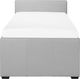 Beliani Łóżko wysuwane tapicerowane 90 x 200 cm jasnoszare MARMANDE 3