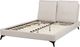 Beliani Łóżko tapicerowane 160 x 200 cm beżowe MELLE 4