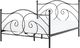 Beliani Łóżko metalowe 140 x 200 cm czarne DINARD 1