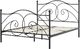 Beliani Łóżko metalowe 140 x 200 cm czarne DINARD 5