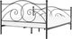Beliani Łóżko metalowe 140 x 200 cm czarne DINARD 6