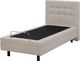 Beliani Łóżko regulowane tapicerowane 80 x 200 cm beżowe DUKE 4
