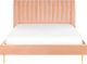 Beliani Łóżko welurowe 160 x 200 cm brzoskwiniowe MARVILLE 3