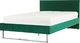 Beliani Łóżko welurowe 140 x 200 cm zielone BELLOU 1