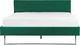 Beliani Łóżko welurowe 180 x 200 cm zielone BELLOU 3