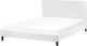 Beliani Łóżko welurowe 160 x 200 cm białe FITOU 1