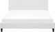Beliani Łóżko welurowe 160 x 200 cm białe FITOU 2