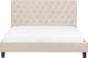 Beliani Łóżko tapicerowane 180 x 200 cm beżowe REIMS 2