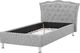 Beliani Łóżko tapicerowane 90 x 200 cm szare METZ 2