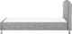 Beliani Łóżko tapicerowane 90 x 200 cm szare METZ 4