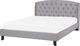 Beliani Łóżko tapicerowane 140 x 200 cm szare BORDEAUX 1