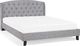 Beliani Łóżko tapicerowane 140 x 200 cm szare BORDEAUX 2