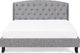 Beliani Łóżko tapicerowane 140 x 200 cm szare BORDEAUX 5