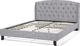 Beliani Łóżko tapicerowane 140 x 200 cm szare BORDEAUX 7