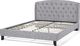 Beliani Łóżko tapicerowane 160 x 200 cm szare BORDEAUX 7
