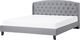 Beliani Łóżko tapicerowane 180 x 200 cm szare BORDEAUX 1