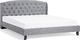 Beliani Łóżko tapicerowane 180 x 200 cm szare BORDEAUX 2