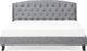 Beliani Łóżko tapicerowane 180 x 200 cm szare BORDEAUX 5
