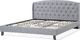 Beliani Łóżko tapicerowane 180 x 200 cm szare BORDEAUX 7